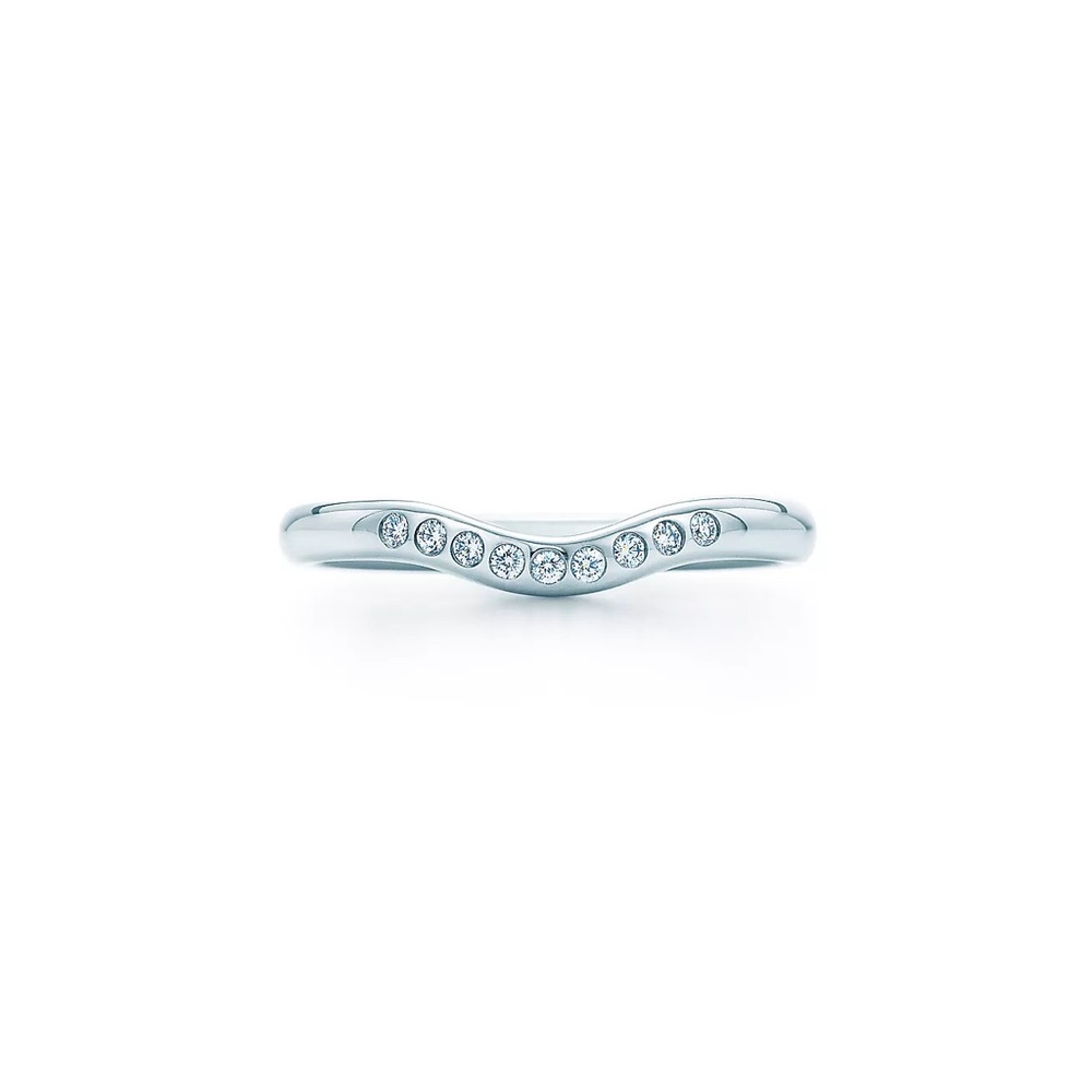 SOLD SOLD SOLD!!!Tiffany & Co Curved Ring with Diamonds